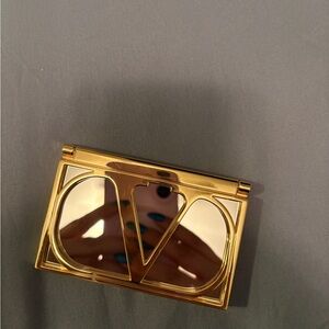 Valentino Gold V Logo Compact